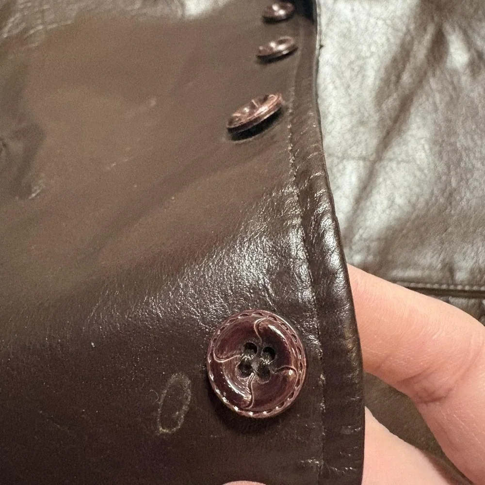 Vtg 70s‎ Sears Leather Vest Mens 42 Brown The Leather Shop Western Cowboy Biker